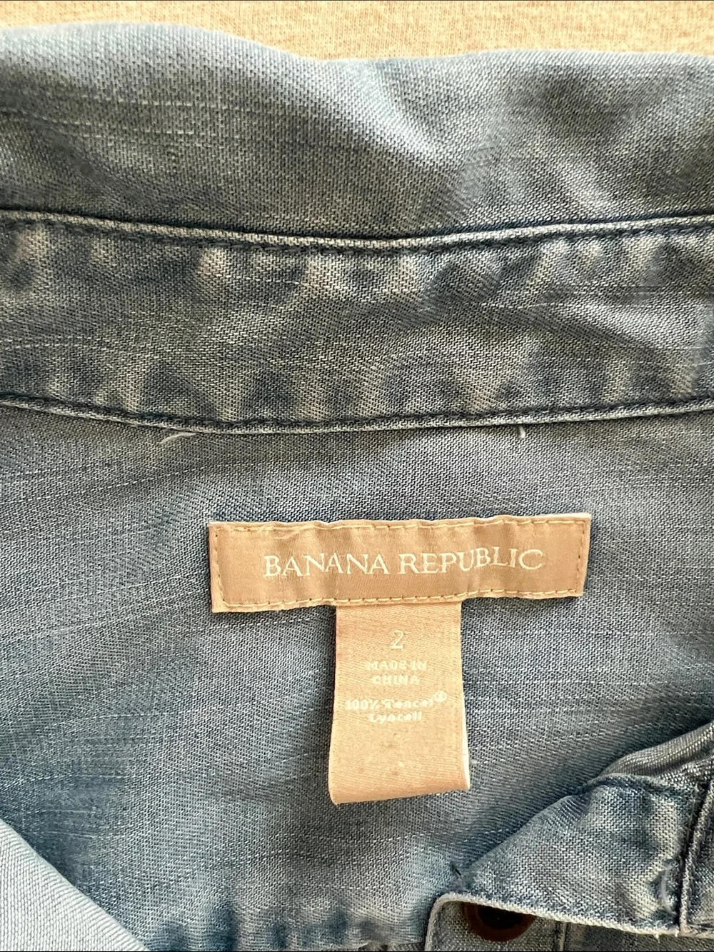 Banana Republic Light Blue Denim Shirt Midi Dress - Picture 3 of 4